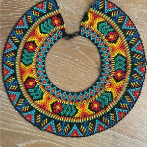 Handmade Beaded Statement Collar handmade in Colombia